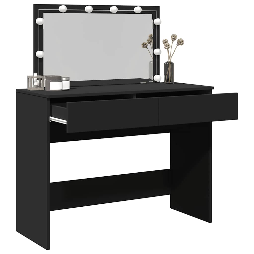 Coiffeuse avec LED noir 100x40x120 cm - XIOS
