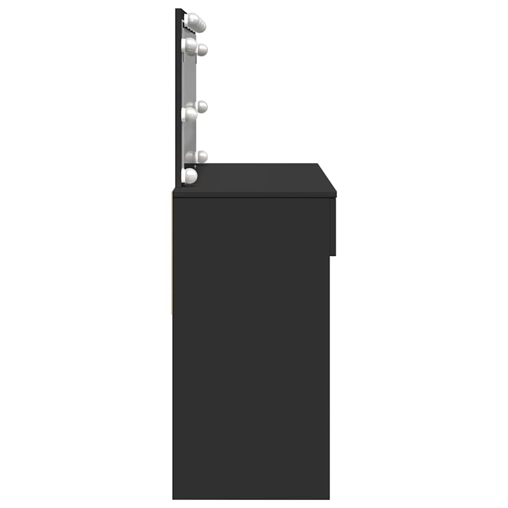 Coiffeuse avec LED noir 100x40x120 cm - XIOS