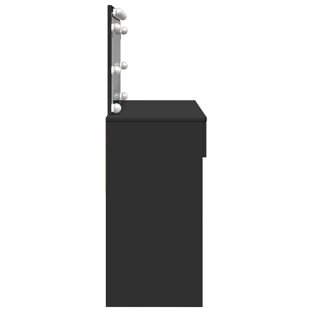 Coiffeuse avec LED noir 100x40x120 cm - XIOS