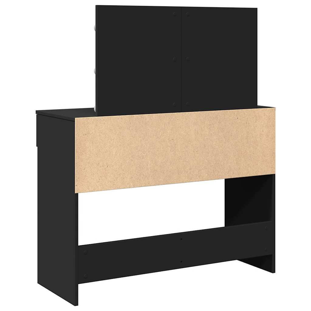 Coiffeuse avec LED noir 100x40x120 cm - XIOS