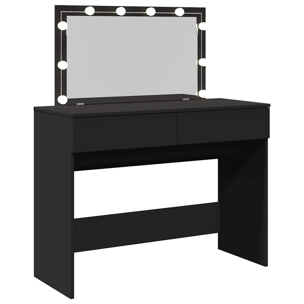 Coiffeuse avec LED noir 100x40x120 cm - XIOS