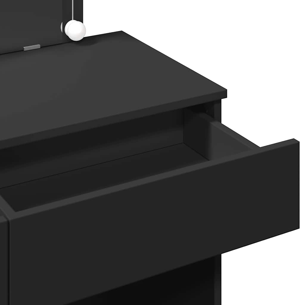 Coiffeuse avec LED noir 100x40x120 cm - XIOS