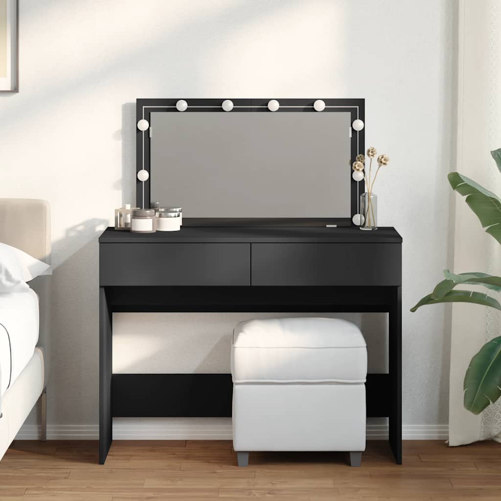 Coiffeuse avec LED noir 100x40x120 cm - XIOS