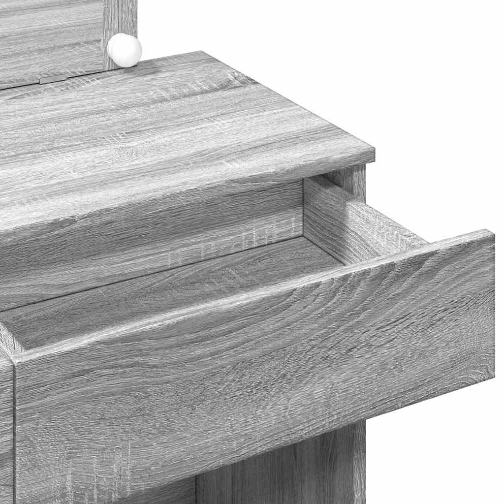 Coiffeuse avec LED sonoma gris 100x40x120 cm - XIOS