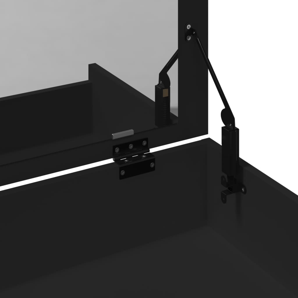 Coiffeuse et tabouret noir 60x40x113,5 cm - XIOS