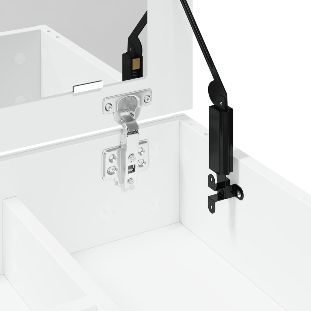 Coiffeuse avec miroir blanc 73x46,5x120 cm - XIOS