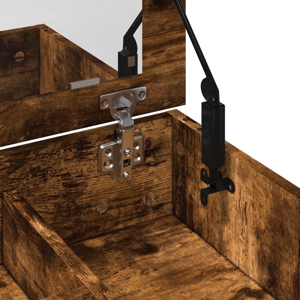 Coiffeuse avec miroir chêne fumé 73x46,5x120 cm - XIOS