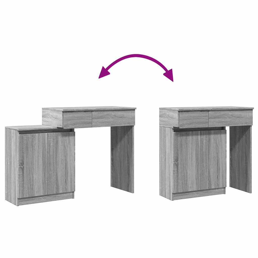 Coiffeuse avec LED sonoma gris 115x37x110,5 cm - XIOS