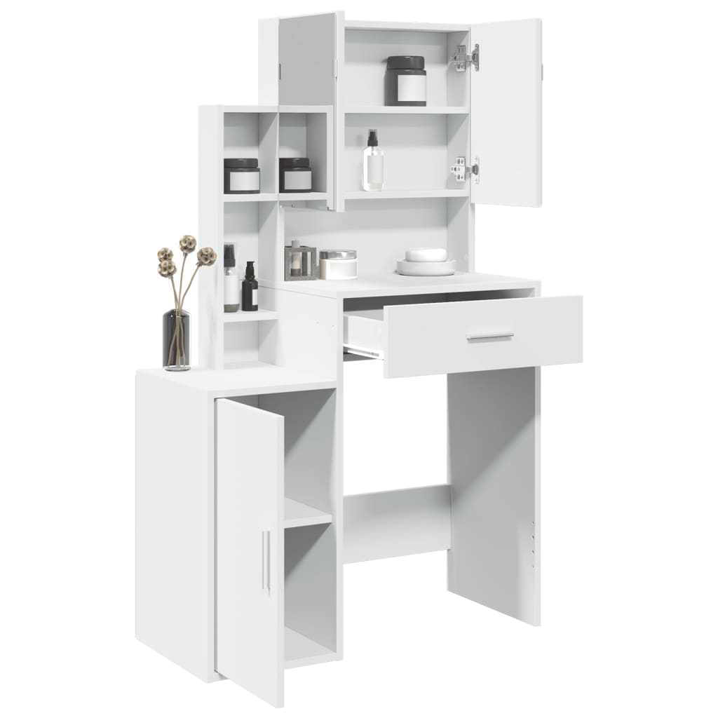 Coiffeuse avec armoire blanc 80x35x132 cm - XIOS