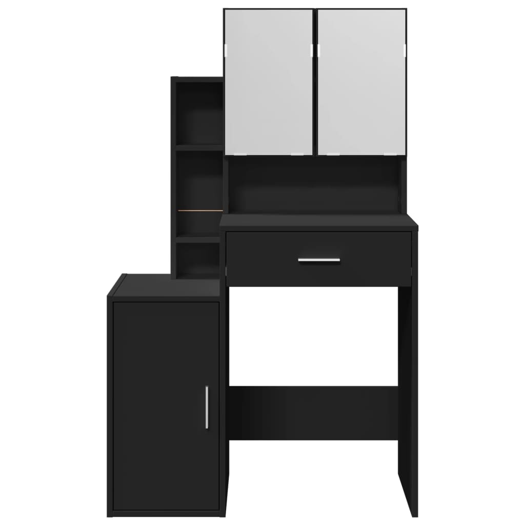Coiffeuse avec armoire noir 80x35x132 cm - XIOS