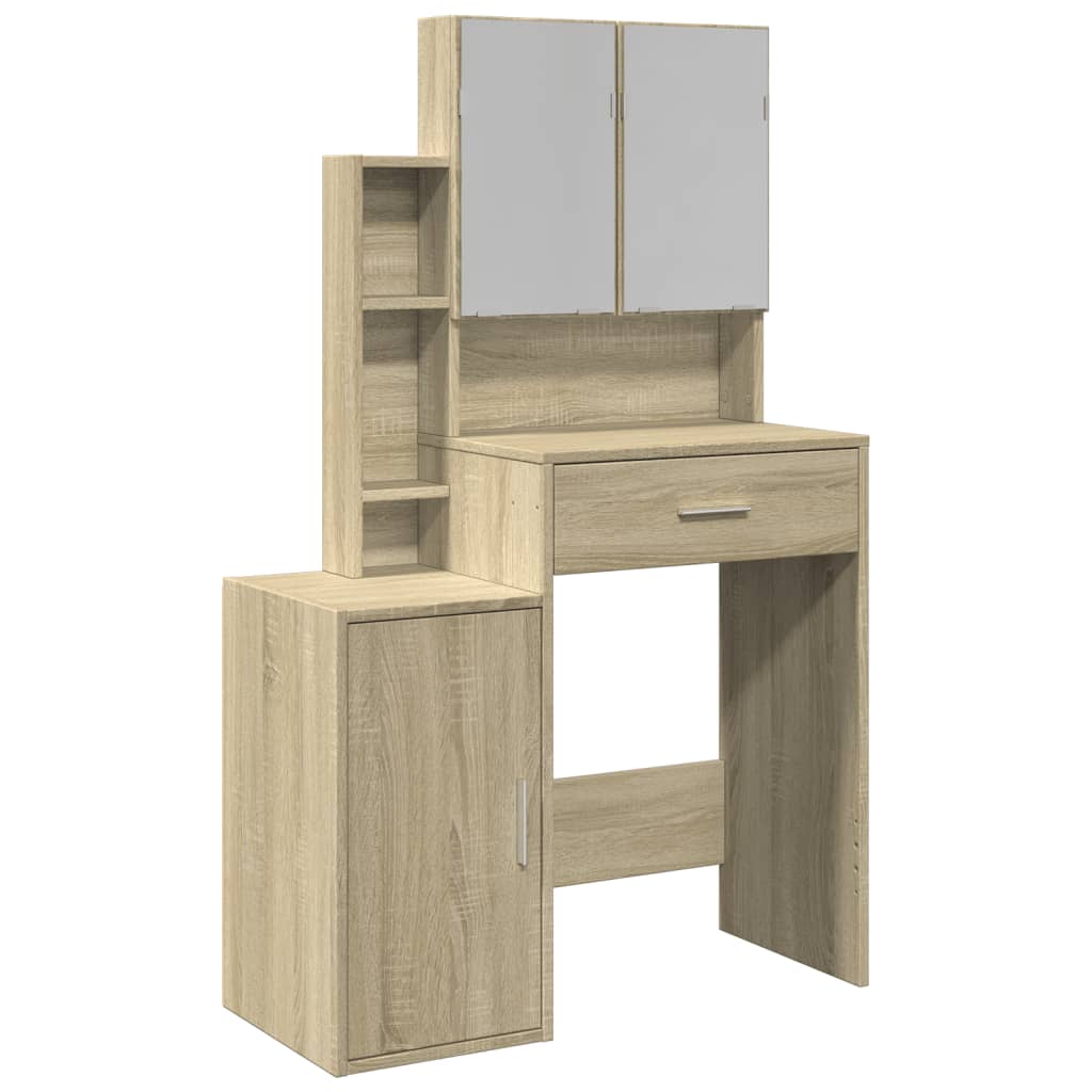 Coiffeuse avec armoire chêne sonoma 80x35x132 cm - XIOS