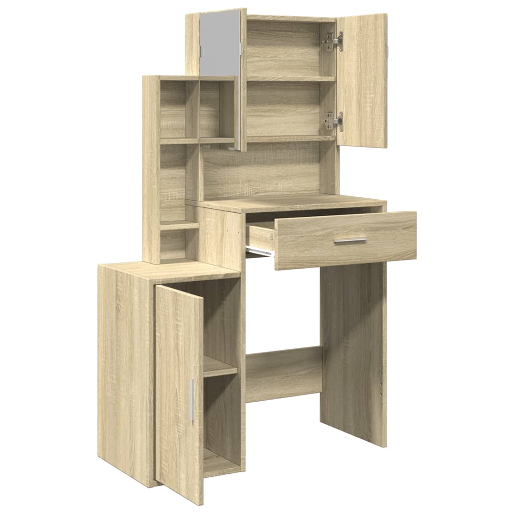 Coiffeuse avec armoire chêne sonoma 80x35x132 cm - XIOS