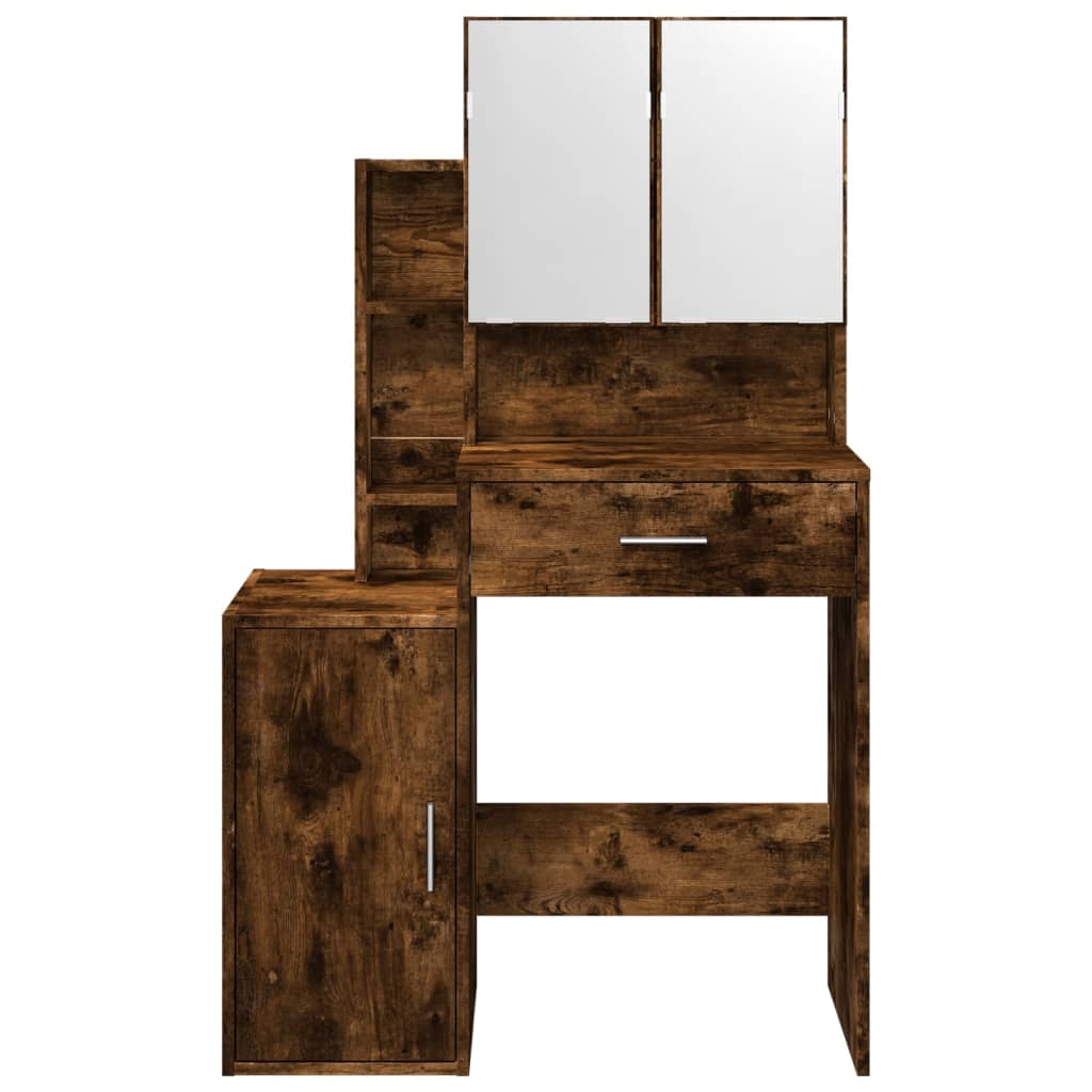 Coiffeuse avec armoire chêne fumé 80x35x132 cm - XIOS