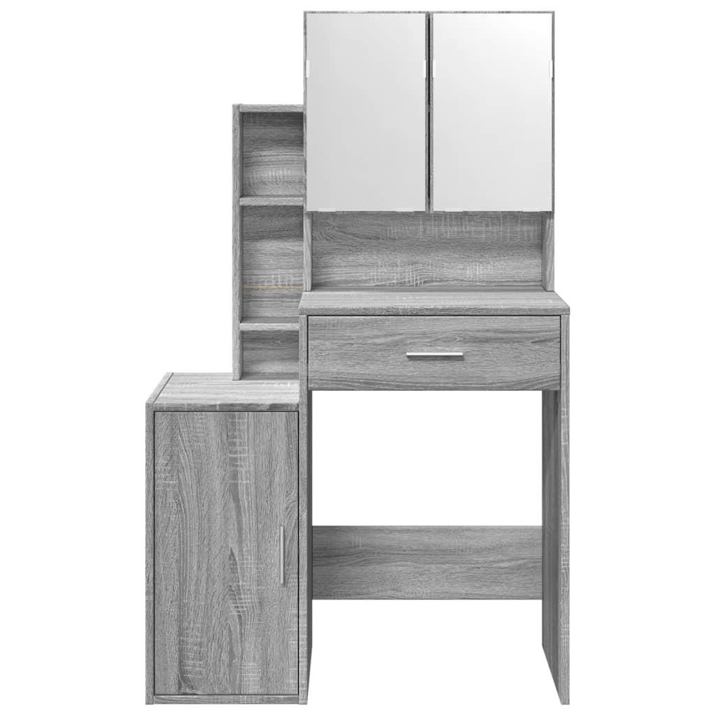 Coiffeuse avec armoire sonoma gris 80x35x132 cm - XIOS