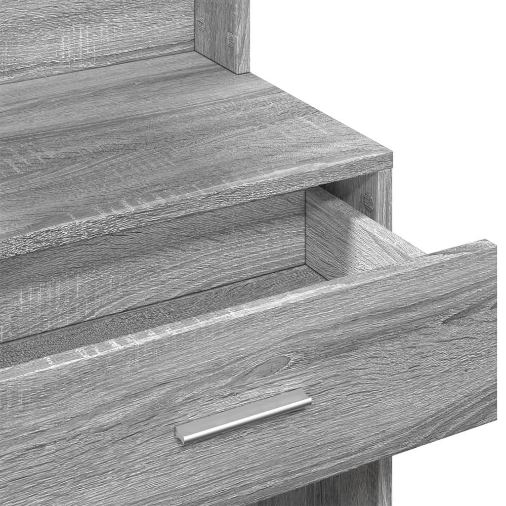 Coiffeuse avec armoire sonoma gris 80x35x132 cm - XIOS