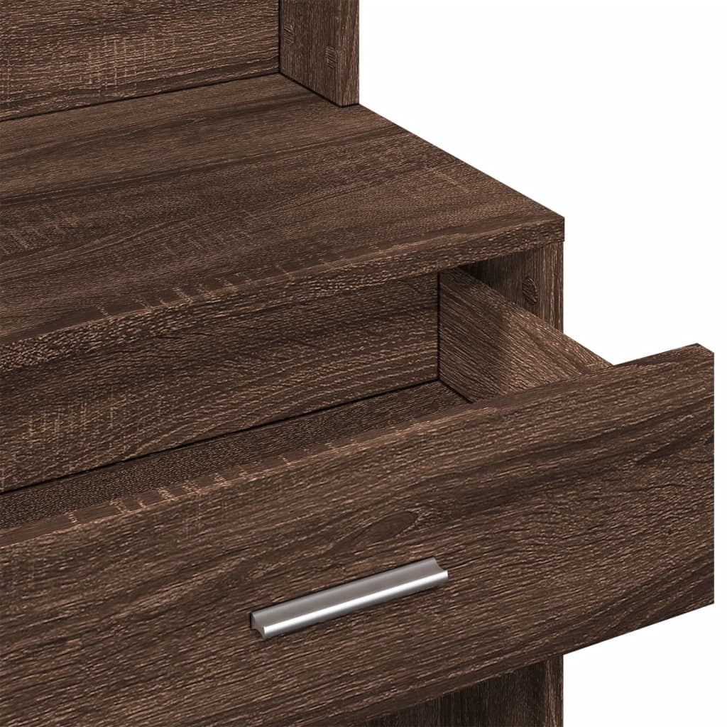 Coiffeuse avec armoire chêne marron 80x35x132 cm - XIOS