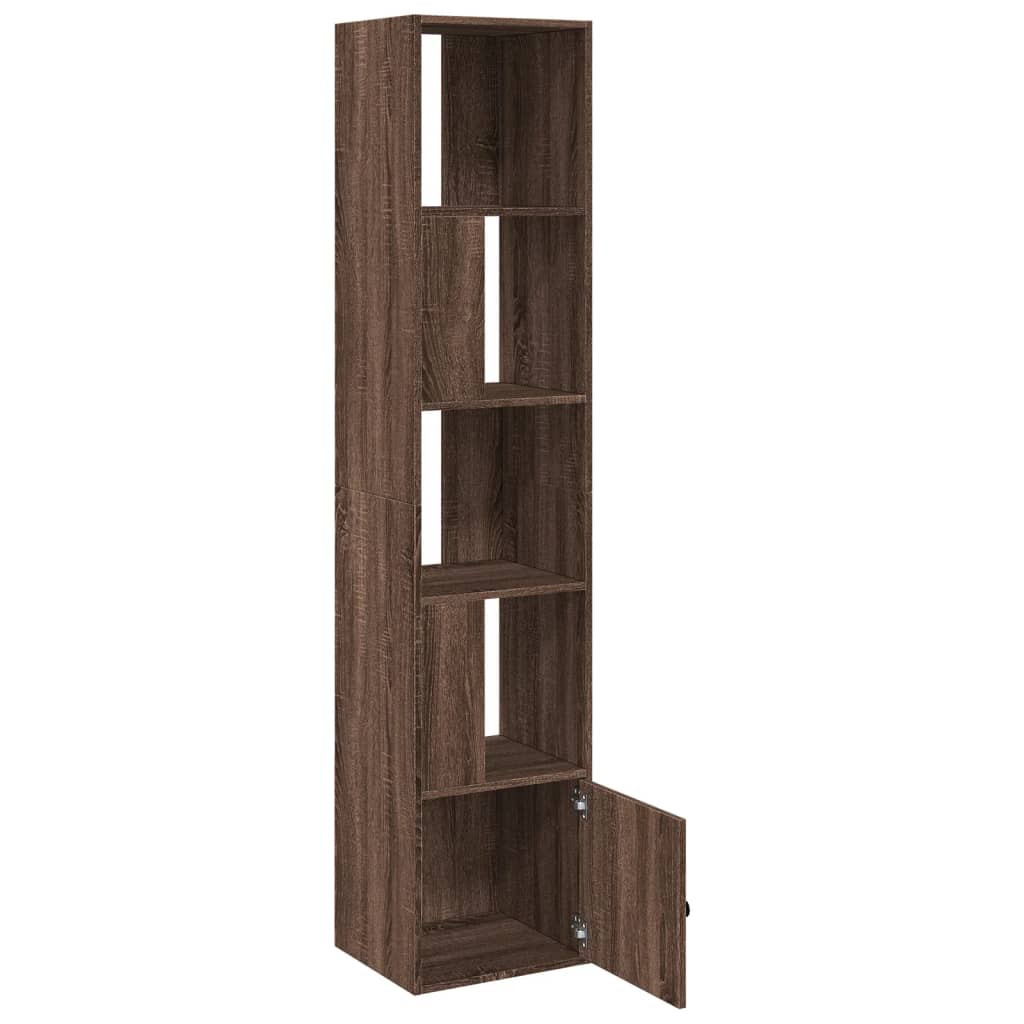 Bibliothèque chêne marron 40x36x189 cm bois d'ingénierie - XIOS