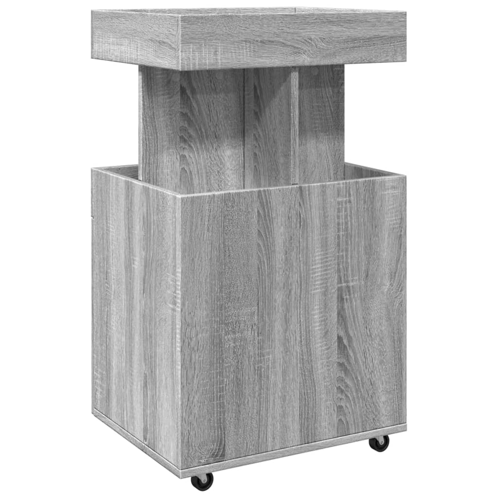 Chariot de bar sonoma gris 50x41x89 cm bois d'ingénierie - XIOS
