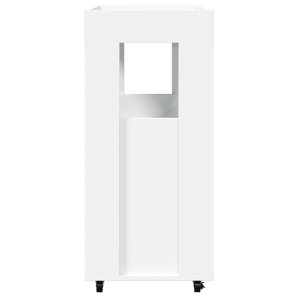 Chariot de bar blanc 60x39,5x89 cm bois d'ingénierie - XIOS