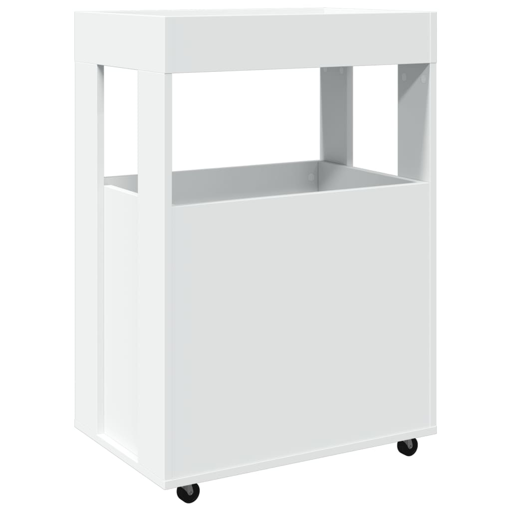 Chariot de bar blanc 60x39,5x89 cm bois d'ingénierie - XIOS