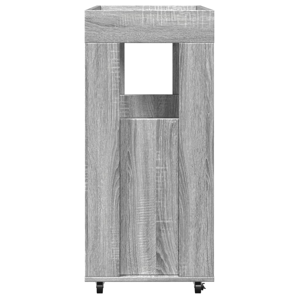 Chariot de bar sonoma gris 60x39,5x89 cm bois d'ingénierie - XIOS