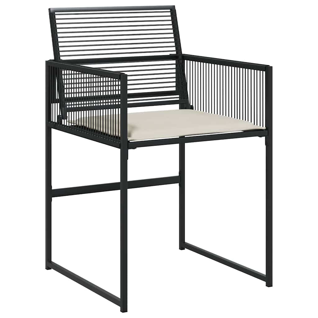 Ensemble à manger de jardin 11 pcs coussins noir résine tressée - XIOS