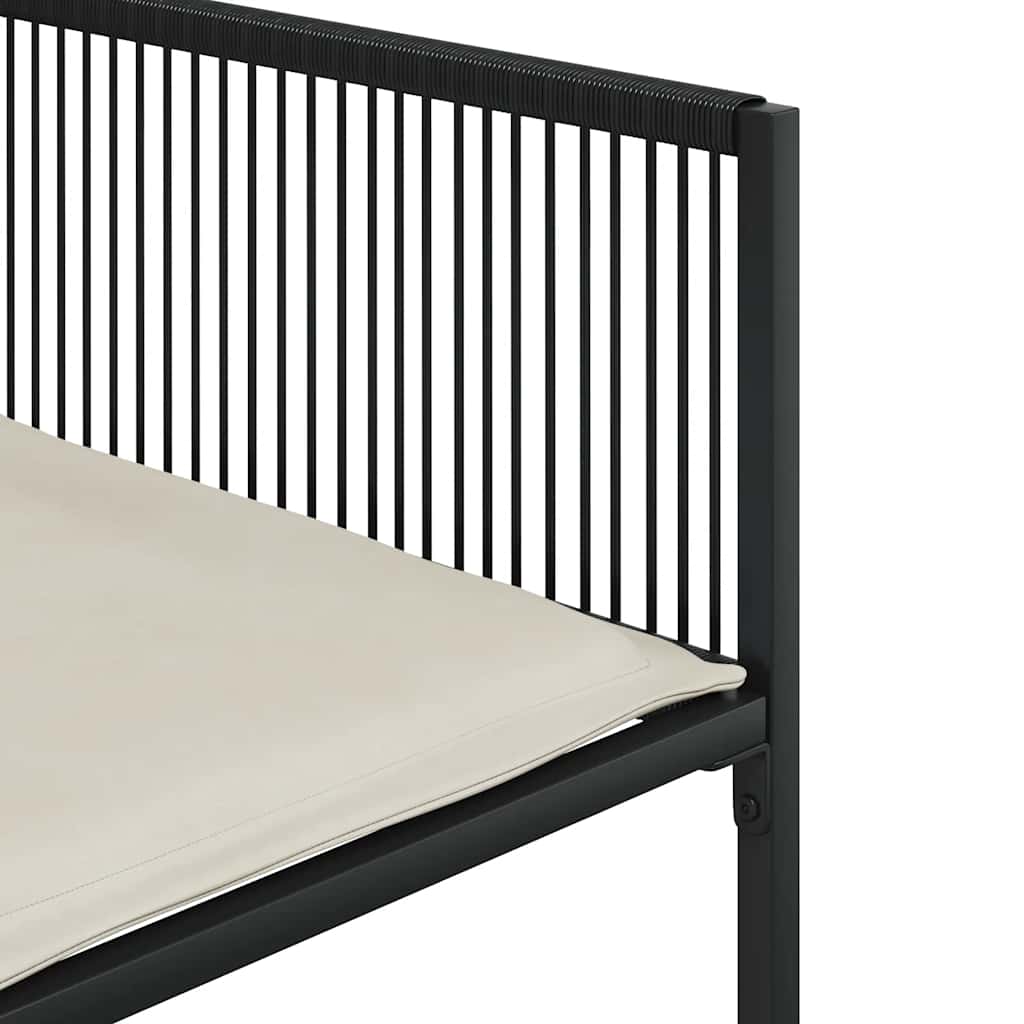 Ensemble à manger de jardin 11 pcs coussins noir résine tressée - XIOS