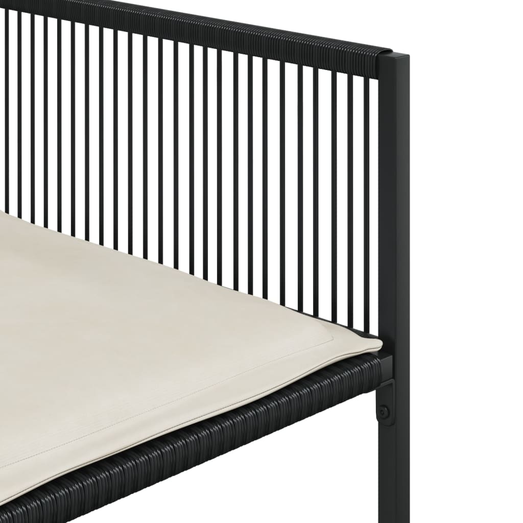 Ensemble à manger de jardin 11 pcs coussins noir résine tressée - XIOS