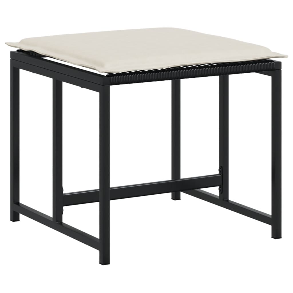 Ensemble à manger de jardin 15 pcs coussins noir résine tressée - XIOS