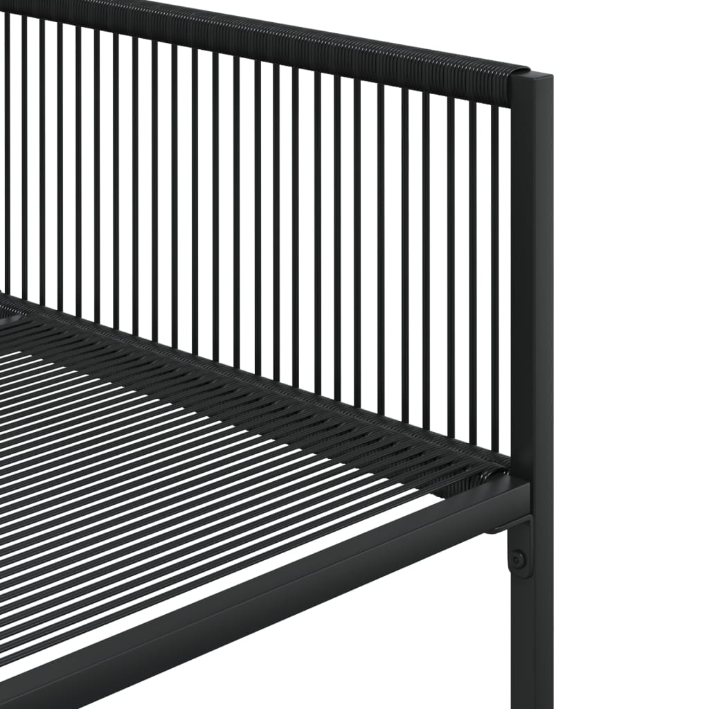 Ensemble à manger de jardin 5 pcs Noir Résine tressée - XIOS