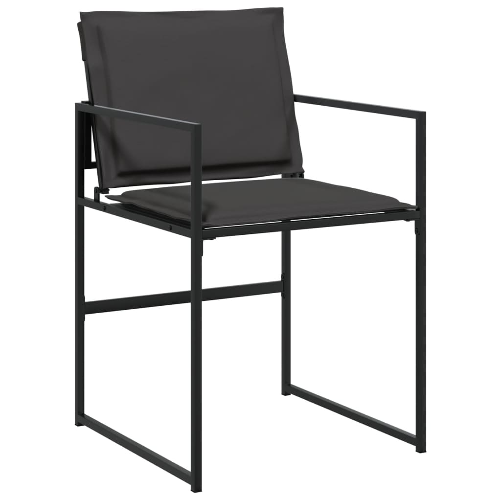 Ensemble à manger de jardin avec coussins 9 pcs noir textilène - XIOS