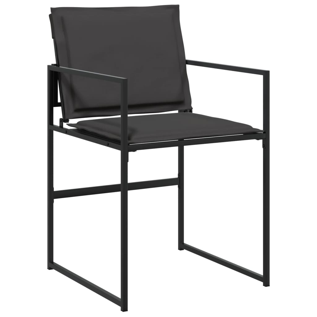 Ensemble à manger de jardin avec coussins 11 pcs noir textilène - XIOS