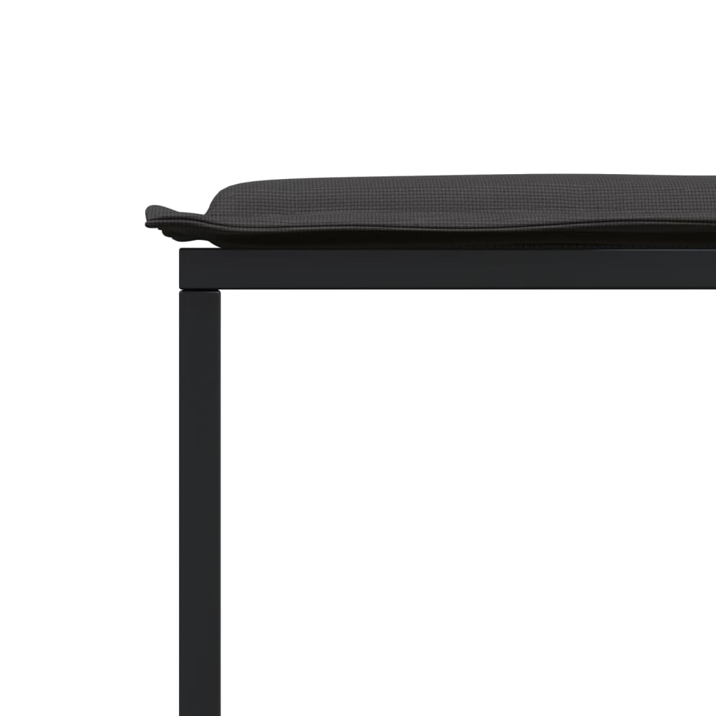 Ensemble à manger de jardin avec coussins 13 pcs noir textilène - XIOS