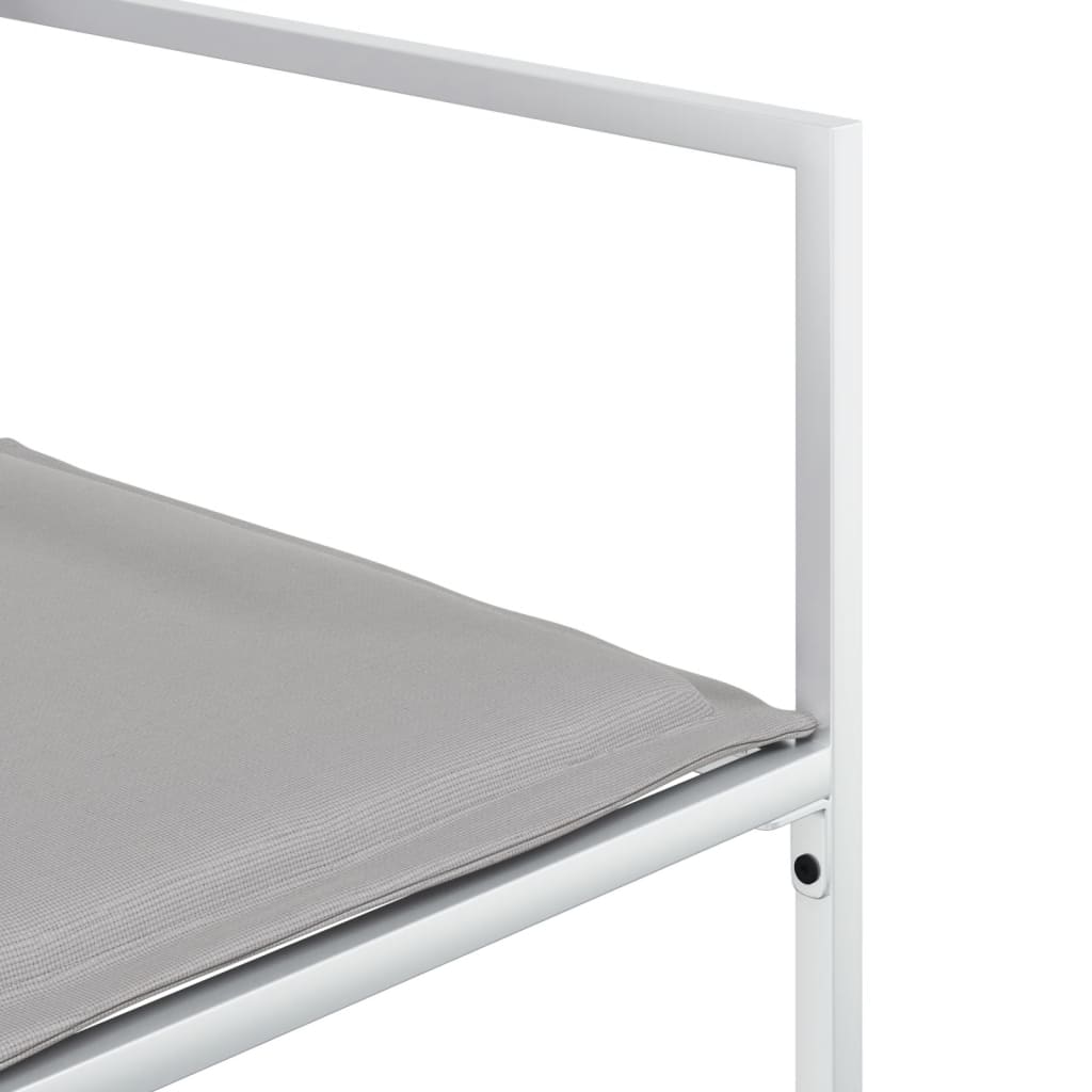 Ensemble à manger de jardin avec coussins 13pcs blanc textilène - XIOS