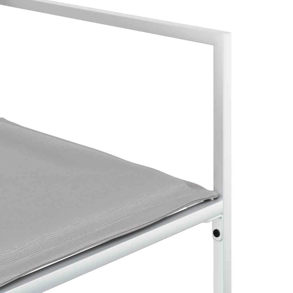 Ensemble à manger de jardin avec coussins 9 pcs blanc textilène - XIOS