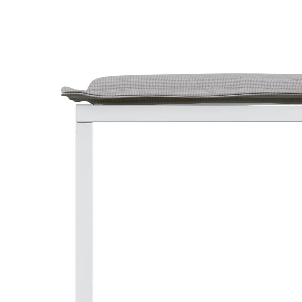 Ensemble à manger de jardin avec coussins 9 pcs blanc textilène - XIOS