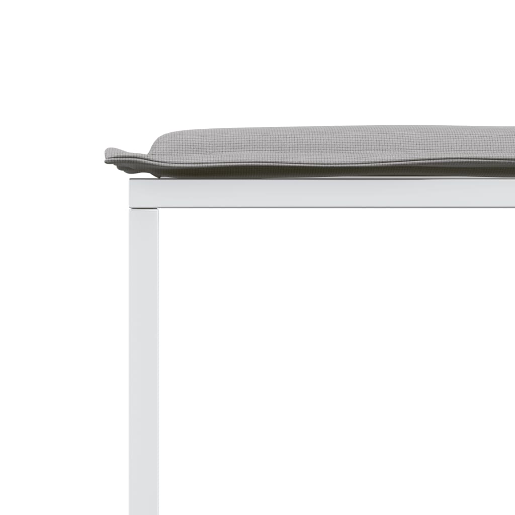 Ensemble à manger de jardin avec coussins 11pcs blanc textilène - XIOS