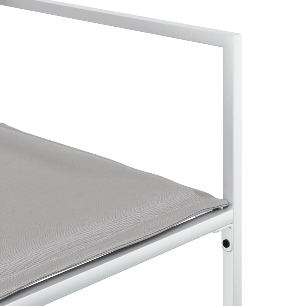 Ensemble à manger de jardin avec coussins 13pcs blanc textilène - XIOS