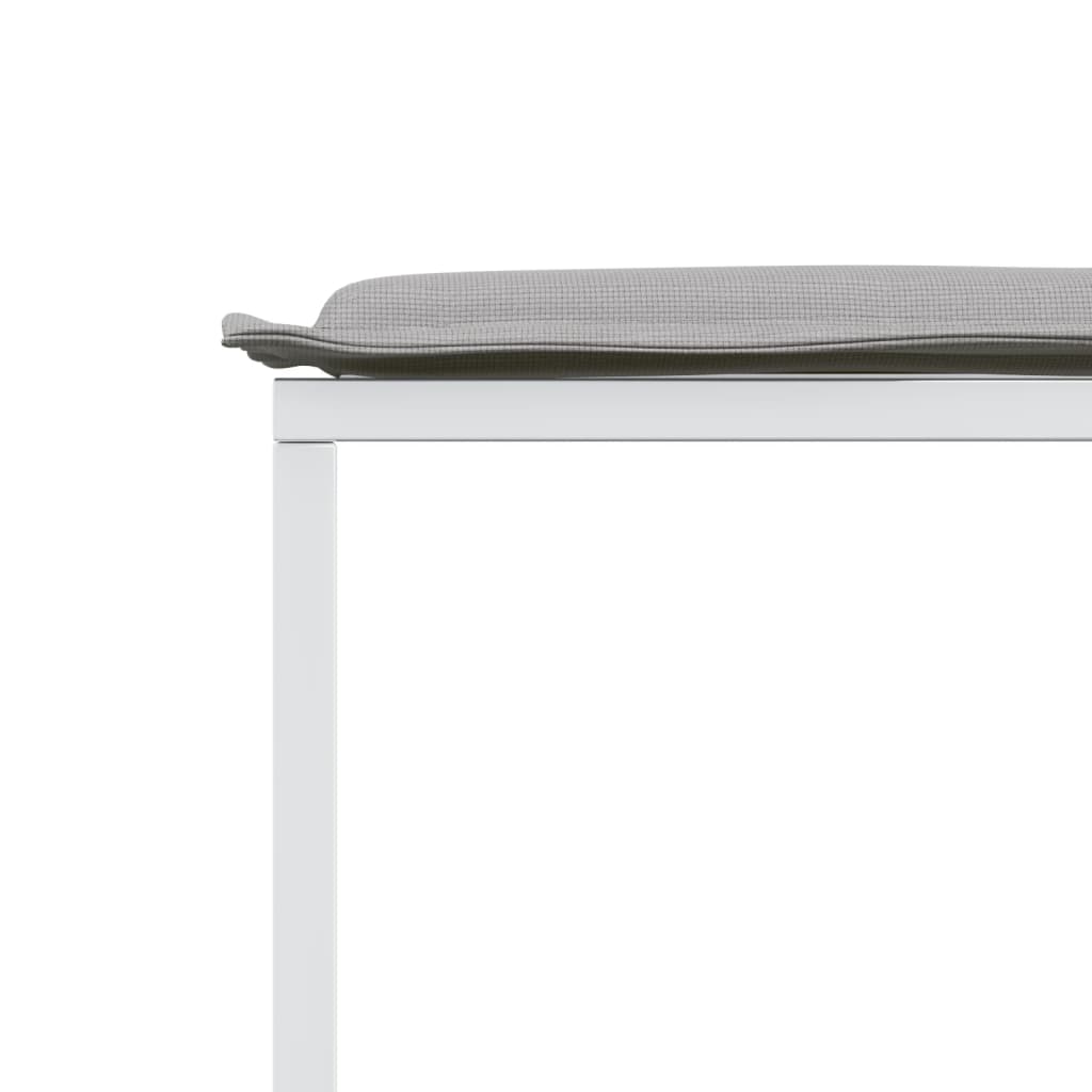 Ensemble à manger de jardin avec coussins 17pcs blanc textilène - XIOS
