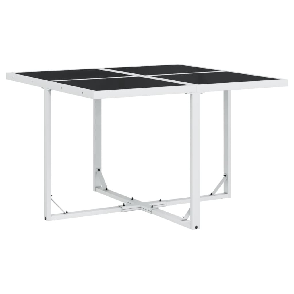 Ensemble à manger de jardin avec coussins 5 pcs blanc textilène - XIOS