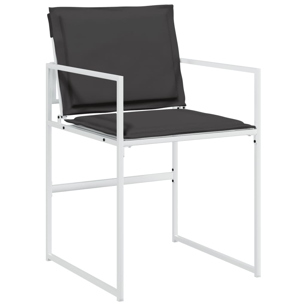 Ensemble à manger de jardin avec coussins 15pcs blanc textilène - XIOS