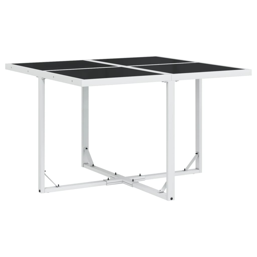 Ensemble à manger de jardin avec coussins 9 pcs blanc textilène - XIOS