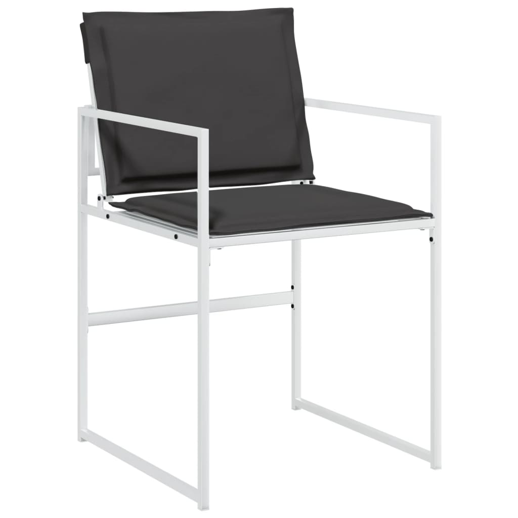 Ensemble à manger de jardin avec coussins 9 pcs blanc textilène - XIOS
