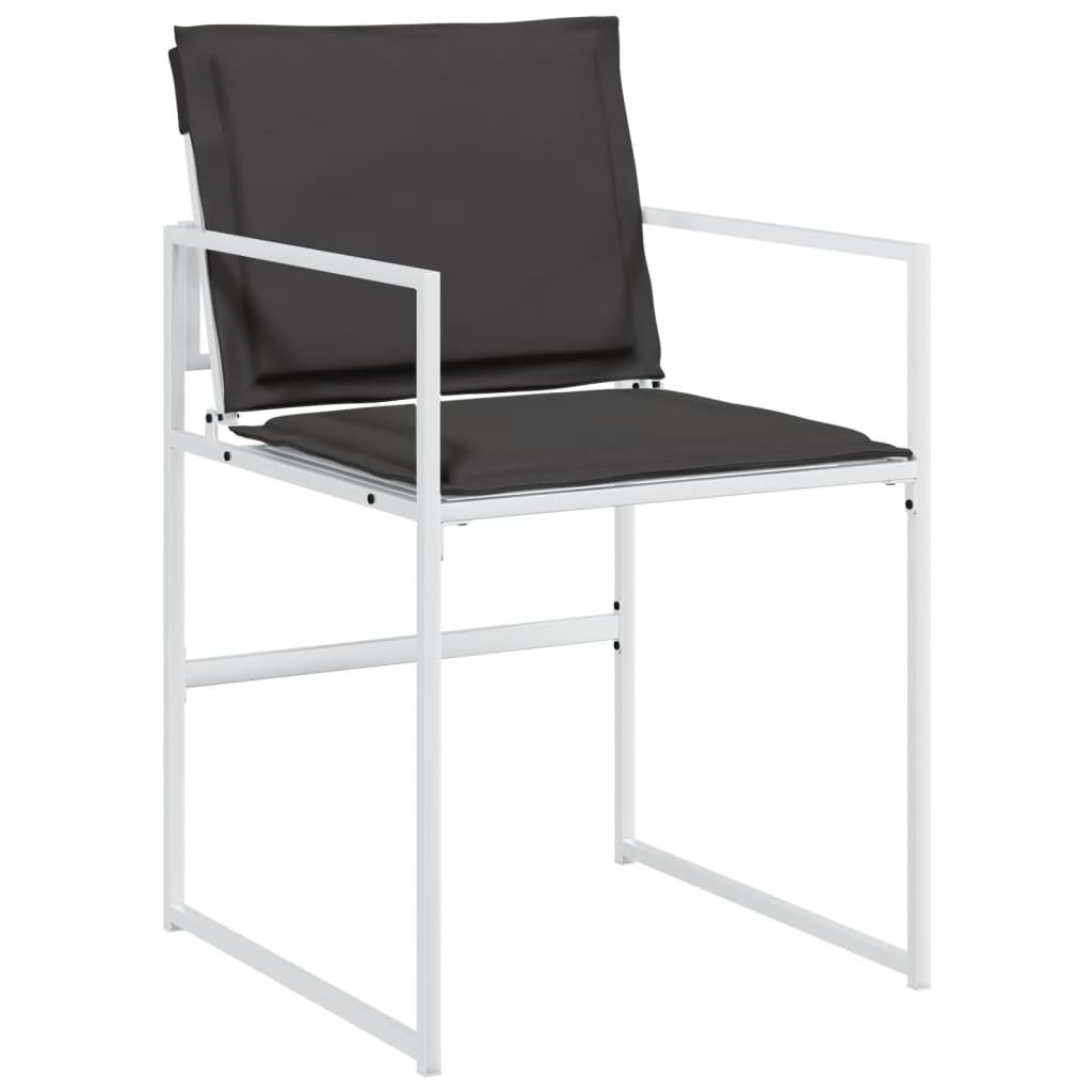 Ensemble à manger de jardin avec coussins 17pcs blanc textilène - XIOS