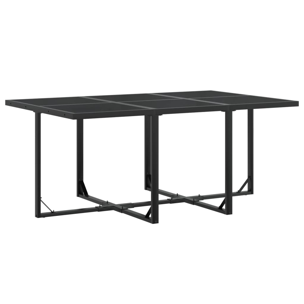 Ensemble à manger de jardin 7 pcs noir textilène - XIOS
