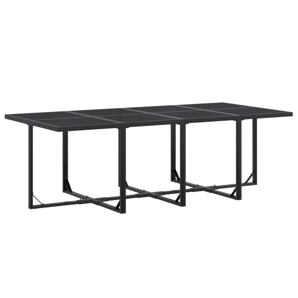 Ensemble à manger de jardin 9 pcs noir textilène - XIOS