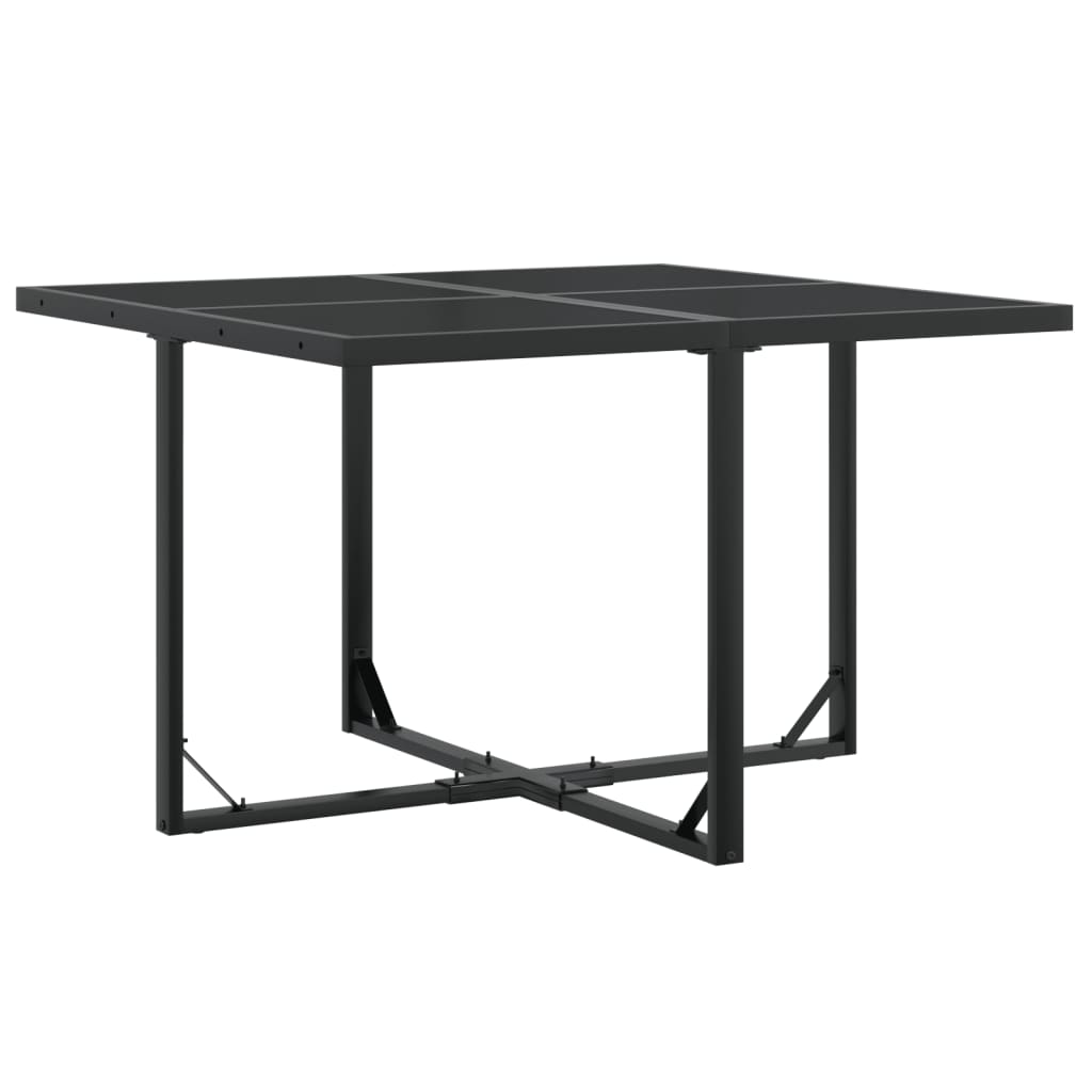 Ensemble à manger de jardin 9 pcs noir textilène - XIOS