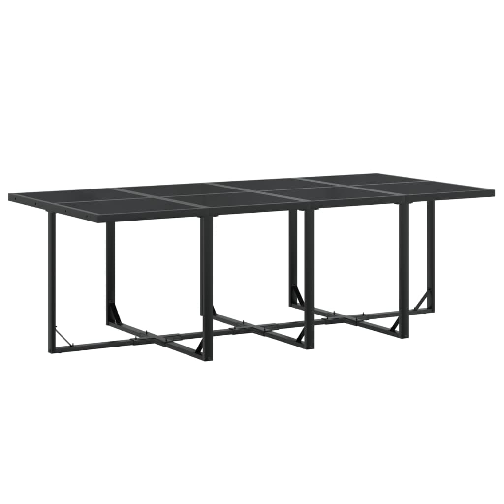 Ensemble à manger de jardin 13 pcs noir textilène - XIOS