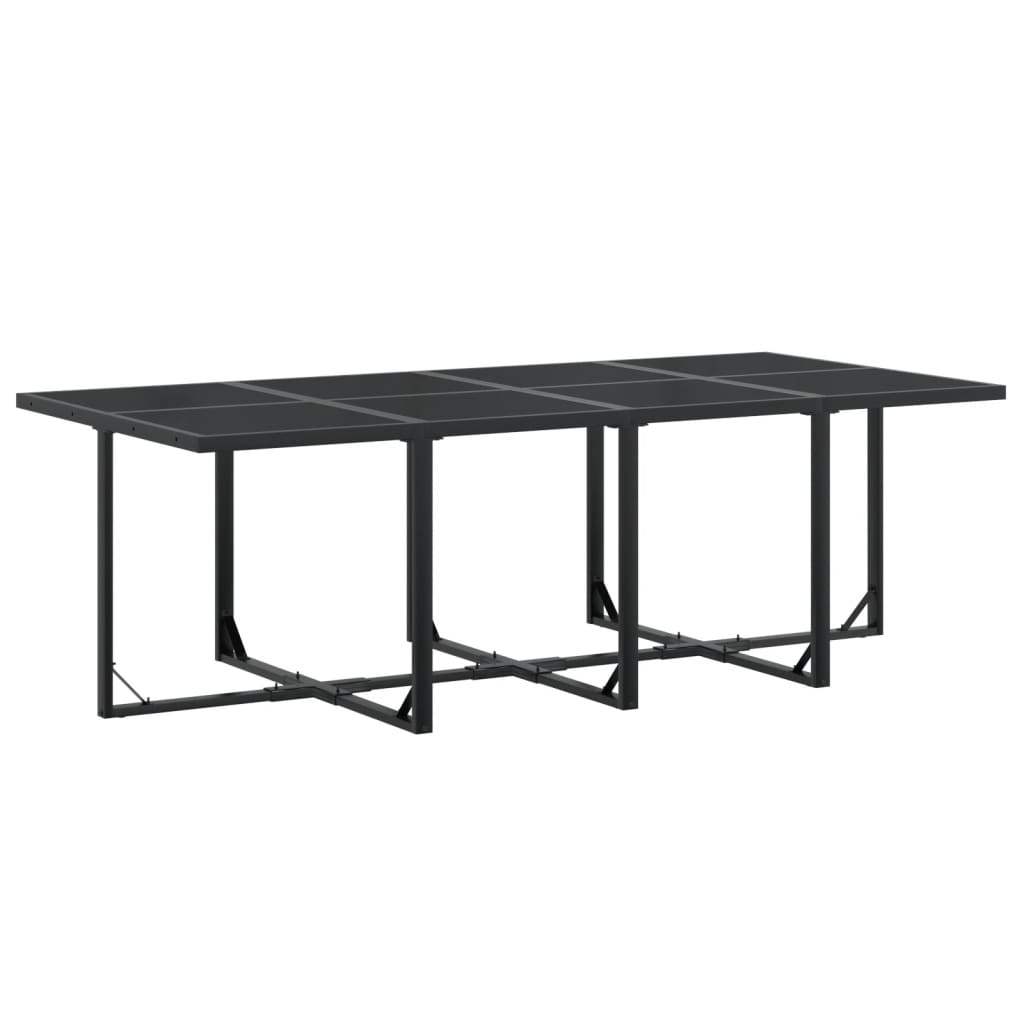 Ensemble à manger de jardin 13 pcs noir textilène - XIOS