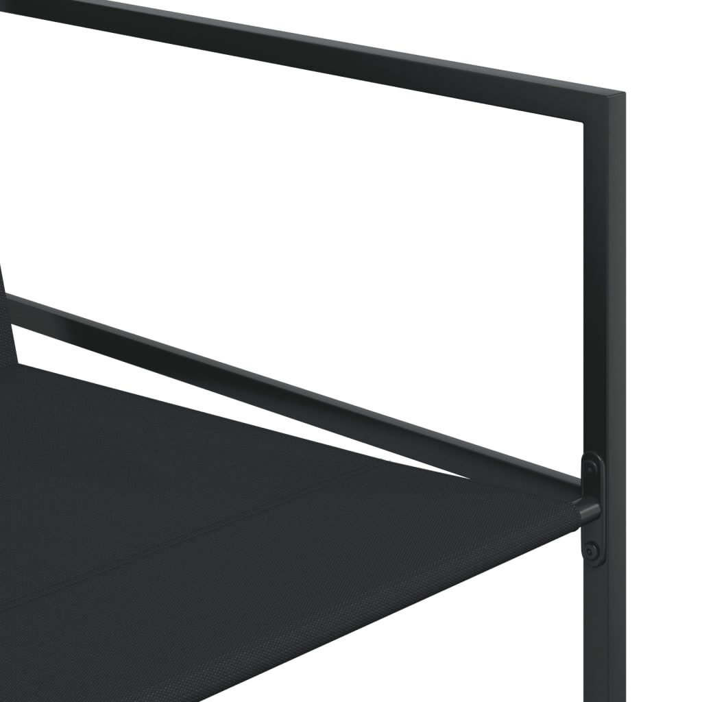 Ensemble à manger de jardin 13 pcs noir textilène - XIOS